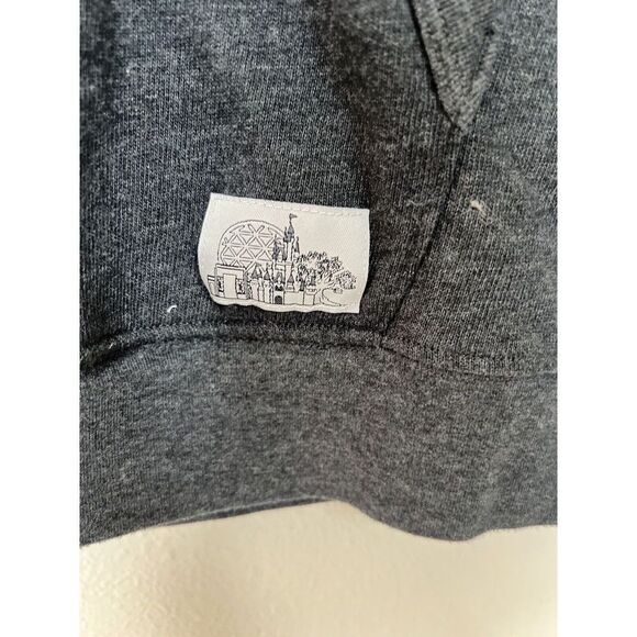 Disney World 2018 Snap Pullover Gray All Park Badges Henley‎ Sweater - Picture 7 of 10